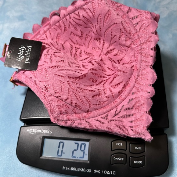 NWT Rene Rofe Wired Push-Up pink lace Bra Intimates Collection Size 36D - Picture 7 of 7